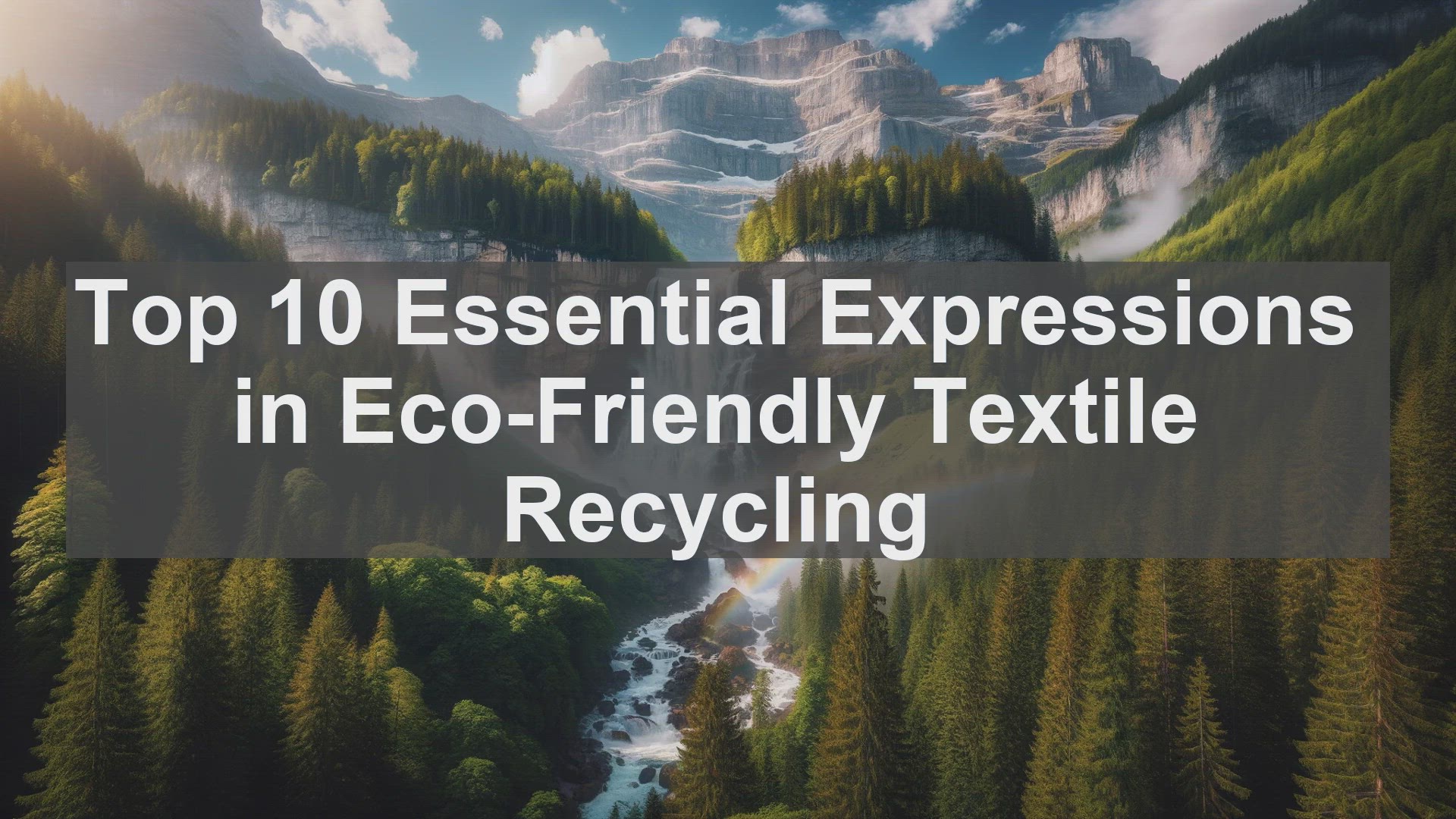 'Video thumbnail for Top 10 Essential Expressions in EcoFriendly Textile Recycling'