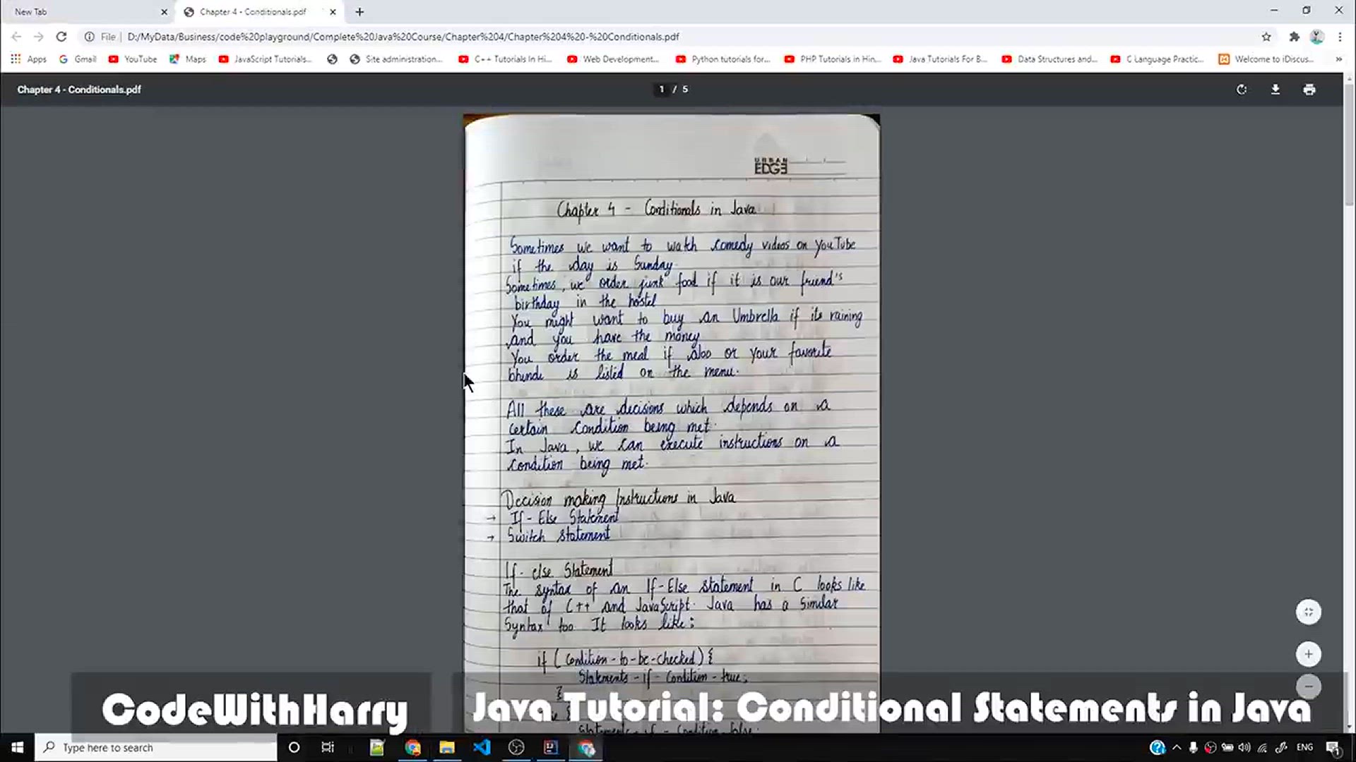 'Video thumbnail for Java Conditionals_ If-else Statement in Java'