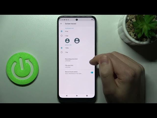Video thumbnail for How to Manage Screen Recorder Settings in Motorola Moto G41 - Change Selfie Video Size