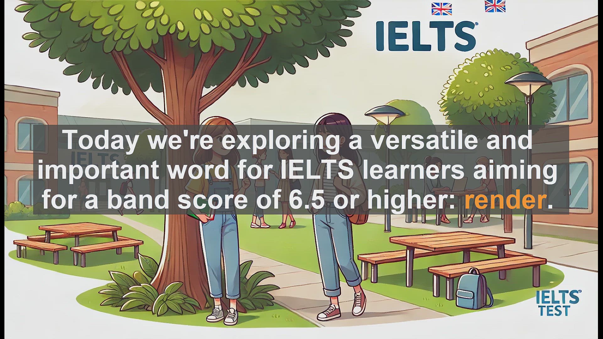 'Video thumbnail for 2500 Must Know IELTS 6.5 Vocabulary - Master the Word 'Render' for IELTS Success'