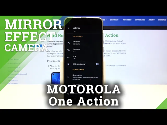 Video thumbnail for How to Open Camera Settings in Motorola One Action – Switch On / Off Camera Mirror Effect