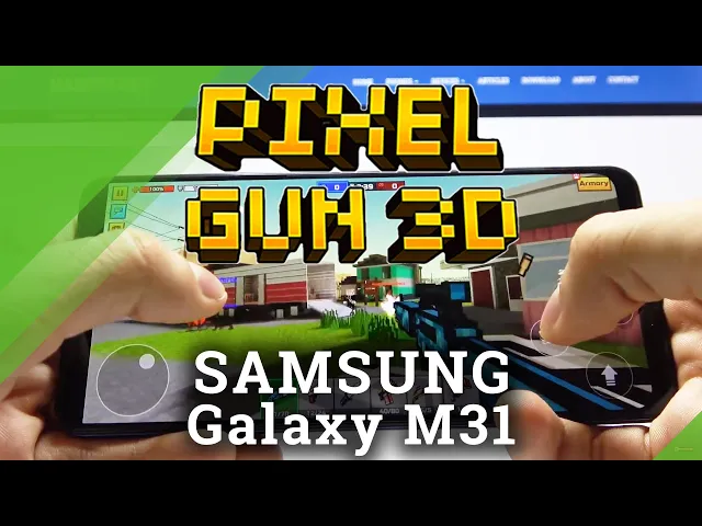 Video thumbnail for Gaming Quality Test on Samsung Galaxy M31 - Pixel Gun 3D Gameplay