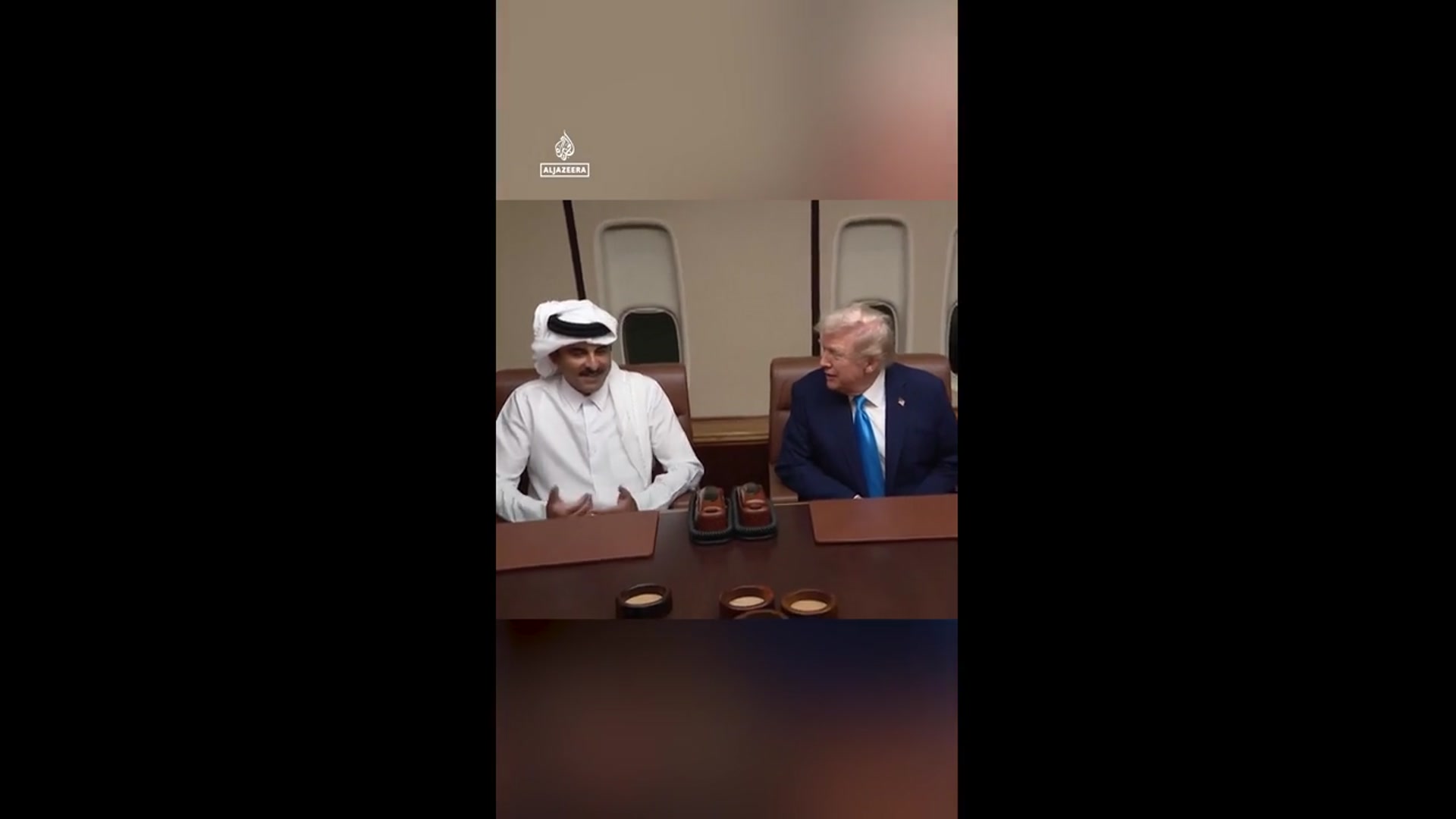 'Video thumbnail for Trump thanks Qatar for mediation efforts during Doha layover'