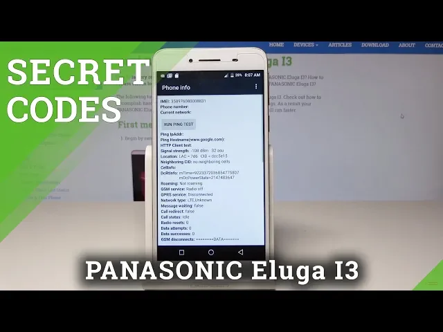 Video thumbnail for Secret Codes PANASONIC Eluga I3 – Enable Hidden Modules / Secret Menu