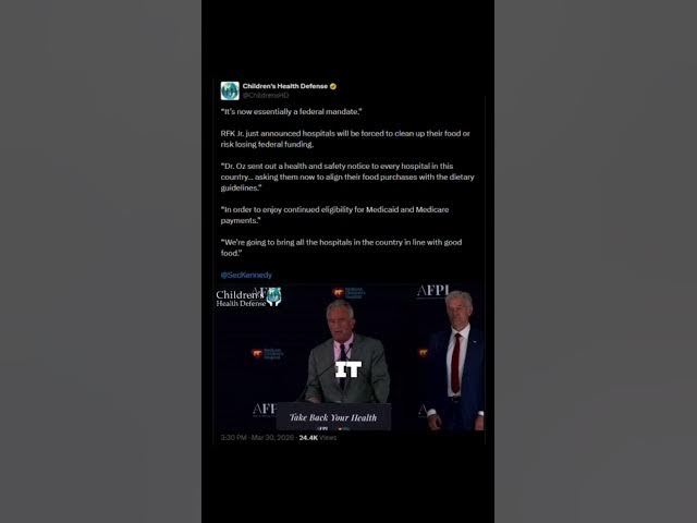 Video thumbnail for Dr. Oz Hospital Food Rule Explained