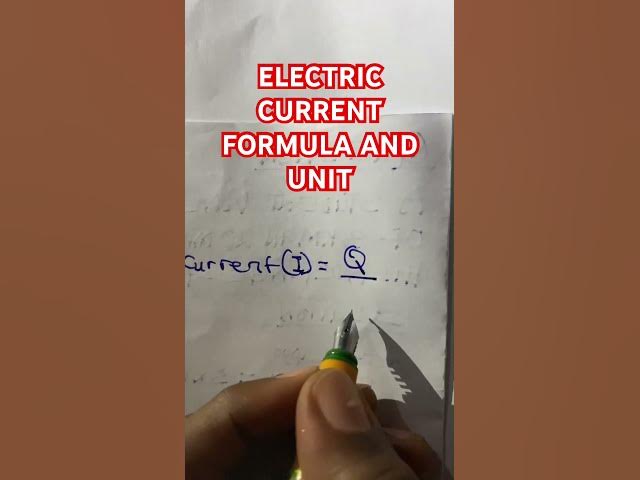 'Video thumbnail for Electric current formula and it’s si unit'