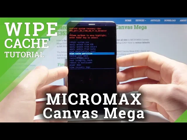 Video thumbnail for MICROMAX Canvas Mega Wipe Cache Partition / Reset Cache Files