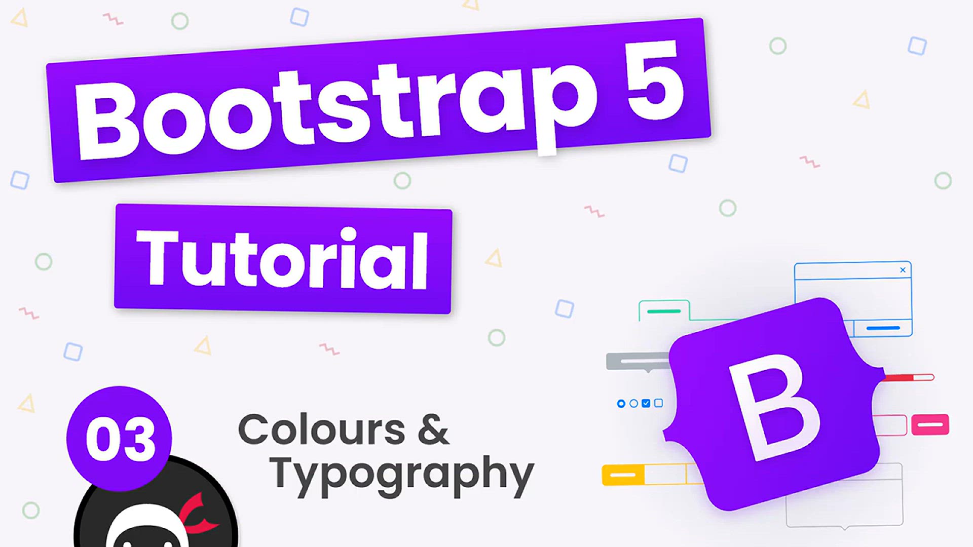 'Video thumbnail for Bootstrap 5 Crash Course Tutorial #3 - Colours & Typography'