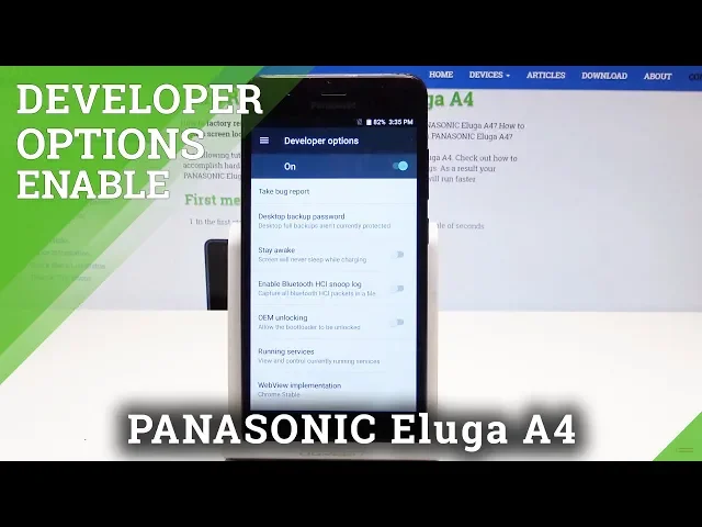 Video thumbnail for DEVELOPER OPTIONS PANASONIC Eluga A4