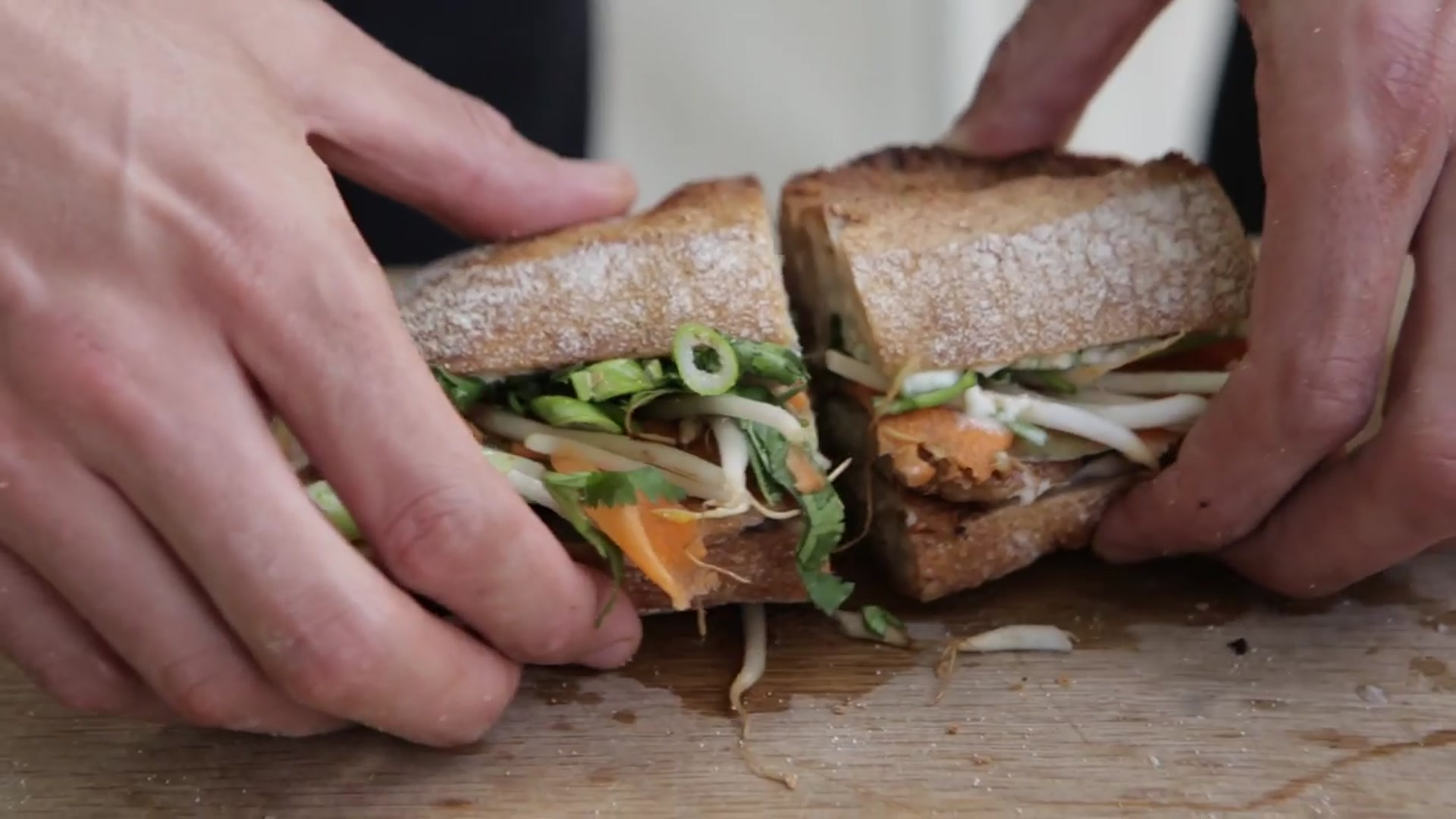 Video thumbnail for Shrimp Banh Mi Sandwich with Food Busker _ Jamie Oliver_s Big Feastival(720P_HD)