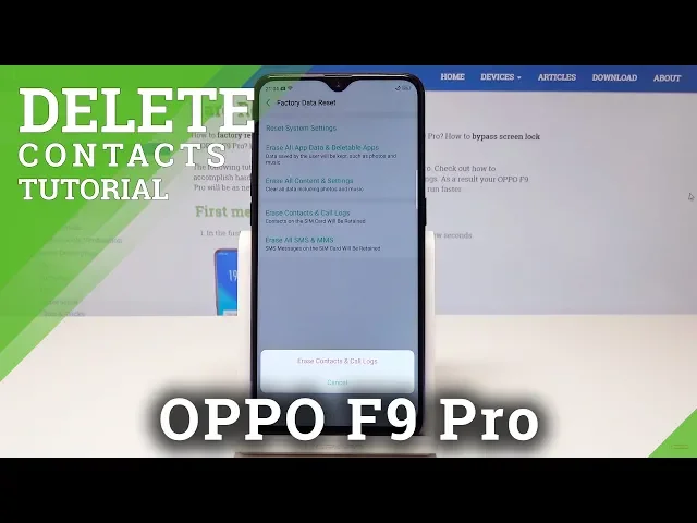 Video thumbnail for How to Reset Call History in OPPO F9 Pro - Delete Contacts
