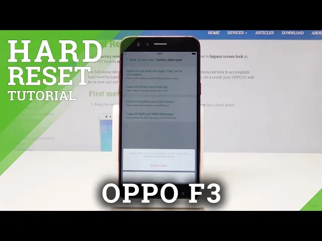 Video thumbnail for How to Perform Hard Reset in OPPO F3 - Factory Data Reset