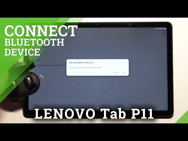 Video thumbnail for How to Connect Xiaomi AirDots 2 with LENOVO Tab P11 – Pair Wireless Headphones