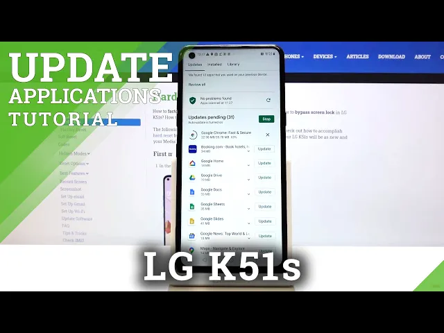 Video thumbnail for How to Update Apps in LG K51s – Install Latest App Version