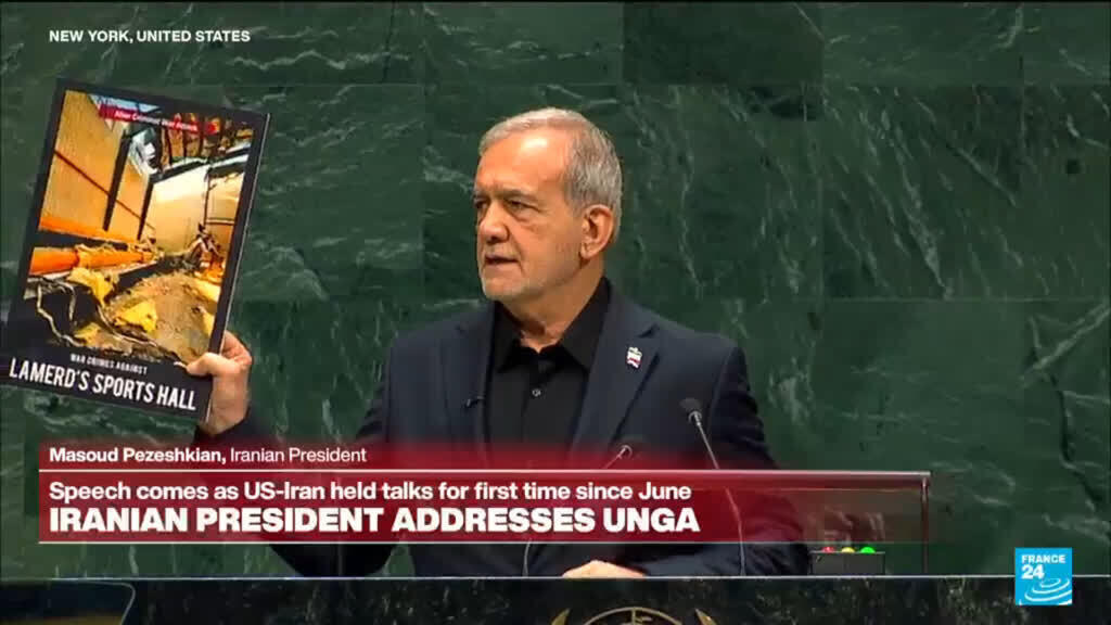Video thumbnail for REPLAY: Iranian President Pezeshkian adresses UNGA