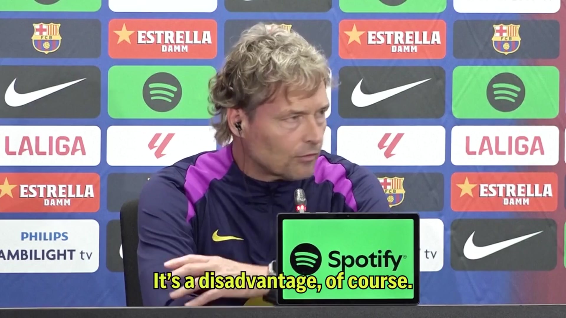 'Video thumbnail for 'A disadvantage' - Barca assistant coach on Flick's El Clasico ban'