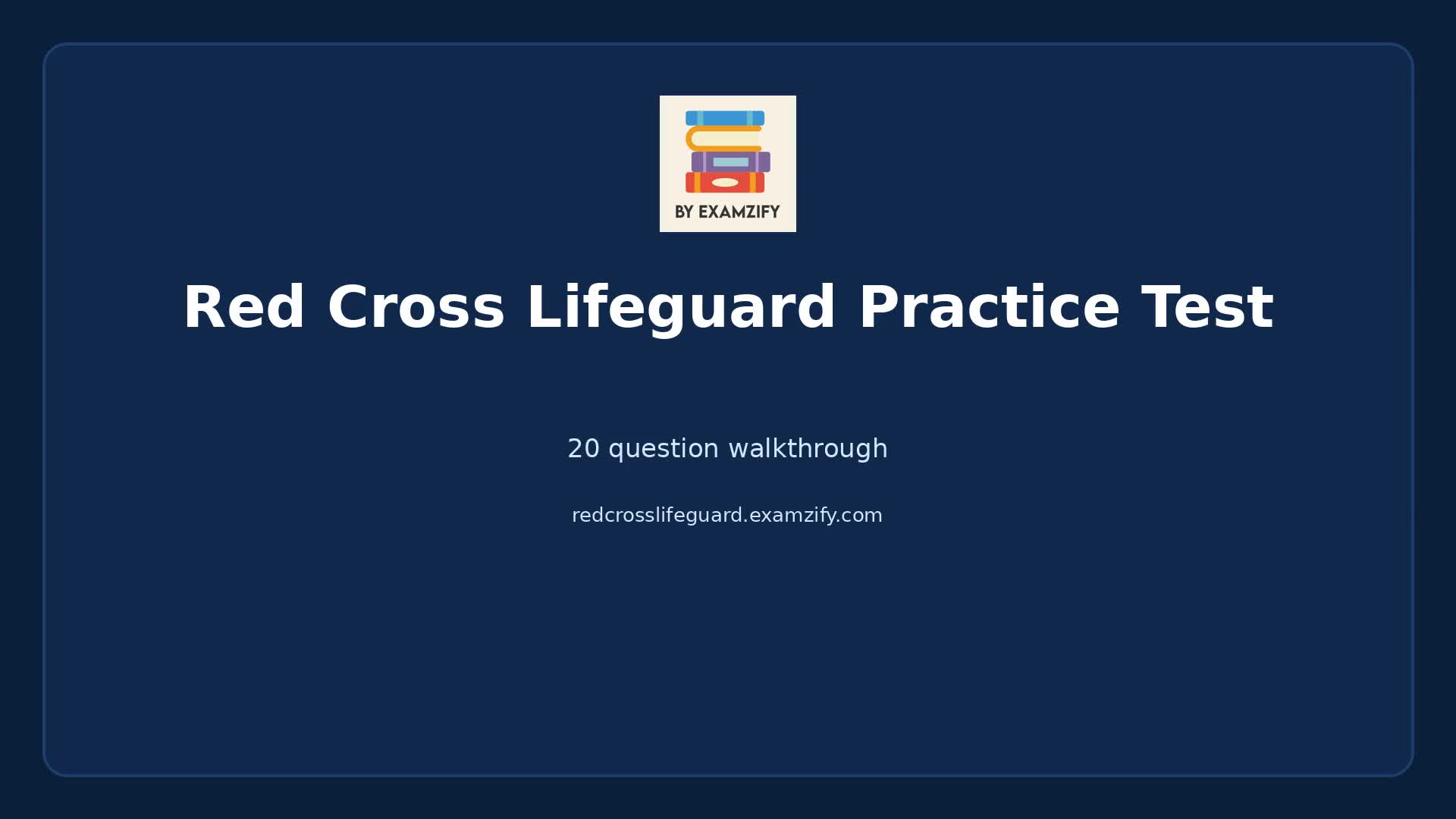 Video thumbnail for Red Cross Lifeguard Practice Test