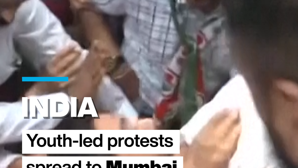 Video thumbnail for India's 'Cockroach' movement spreads to Mumbai after violence in New Delhi