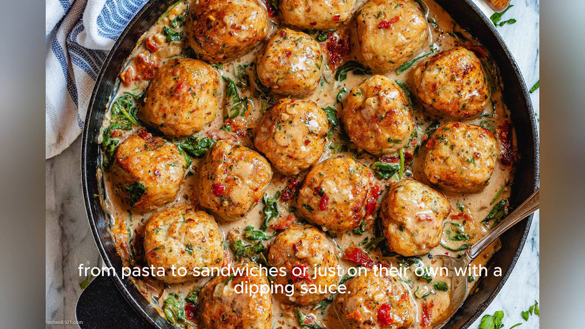 Video thumbnail for turkey meatballs recipe