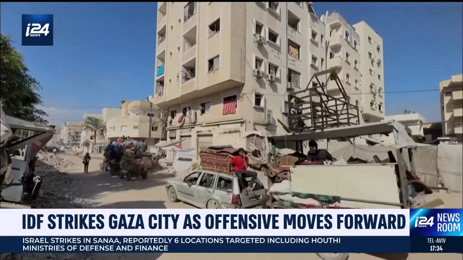 'Video thumbnail for IDF strikes Gaza City as offensive moves forward'