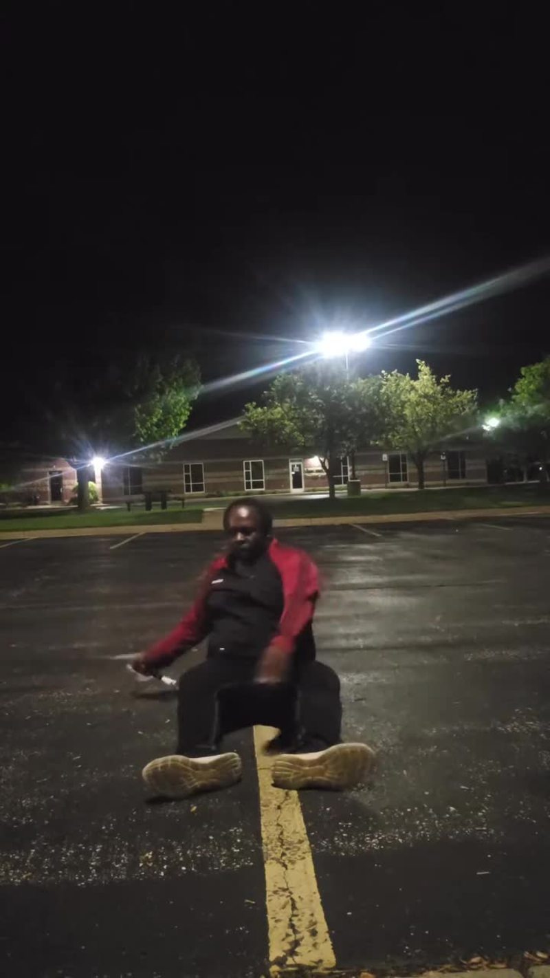 Video thumbnail for Sit Down Jump Rope Workout in a Nighttime Parking Lot