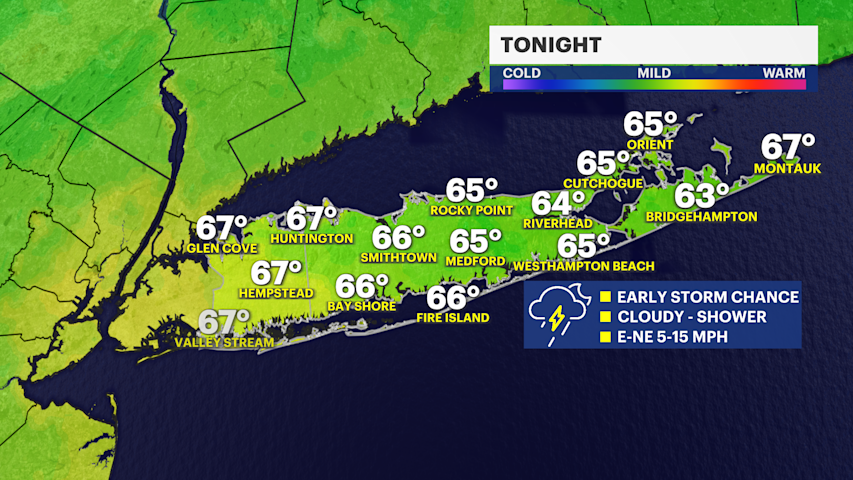 Video thumbnail for STORM WATCH: Isolated strong storm chance through mid-evening on Long Island