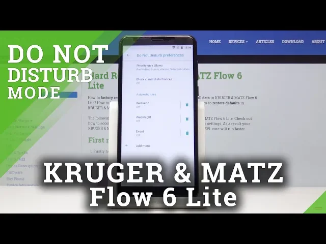 Video thumbnail for How to Mute All Sounds on KRUGER & MATZ Flow 6 Lite - DND Mode On