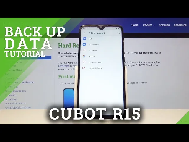 Video thumbnail for How to Enable Google Backup in CUBOT R15 - Add Google Backup Account