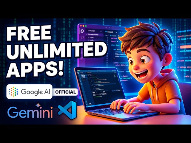 Video thumbnail for This FREE & UNLIMITED Google AI Studio Code IDE & Terminal Agent Builds Unlimited Apps & Deploy FREE
