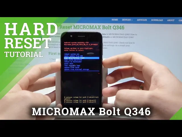 Video thumbnail for Hard Reset MICROMAX Bolt Q346 - Screen Lock Removal / Factory Reset