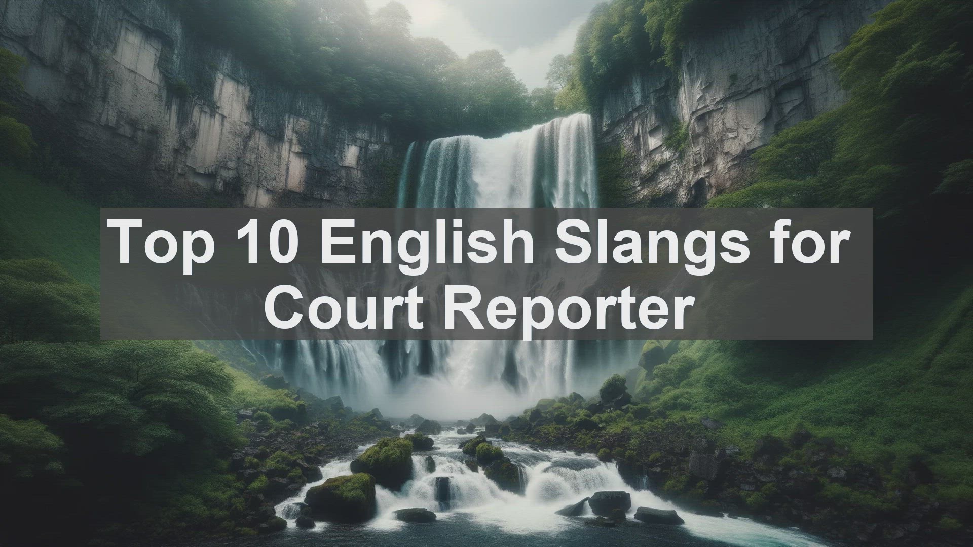 'Video thumbnail for Top 10 English Slangs for Court Reporter'