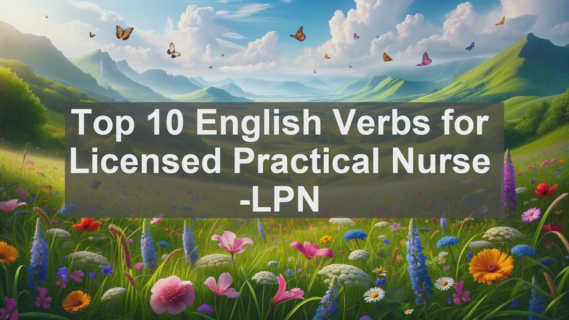 'Video thumbnail for Top 10 English Verbs for Licensed Practical Nurse LPN'