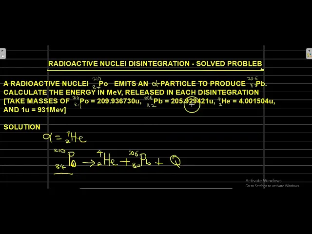 'Video thumbnail for HOW TO CALCULATE RADIOACTIVE NUCLEI DISINTEGRATION'