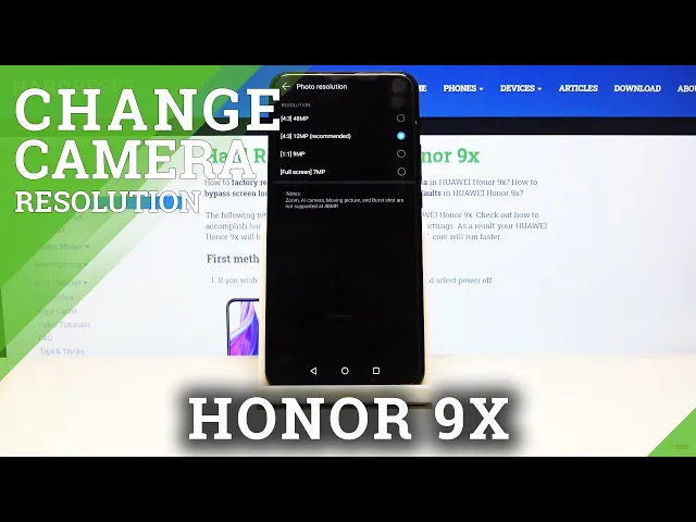 Video thumbnail for How to Change Photo Resolution in HONOR 9x – Camera Settings
