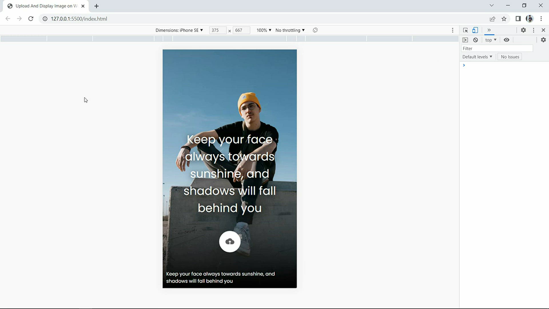 'Video thumbnail for How To Upload And Display Image on Website Using HTML CSS JS _ Upload Stories & Post'