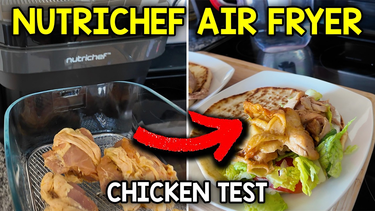 Video thumbnail for Making Chicken With Nutrichef 5.8 Quart Glass Air Fryer