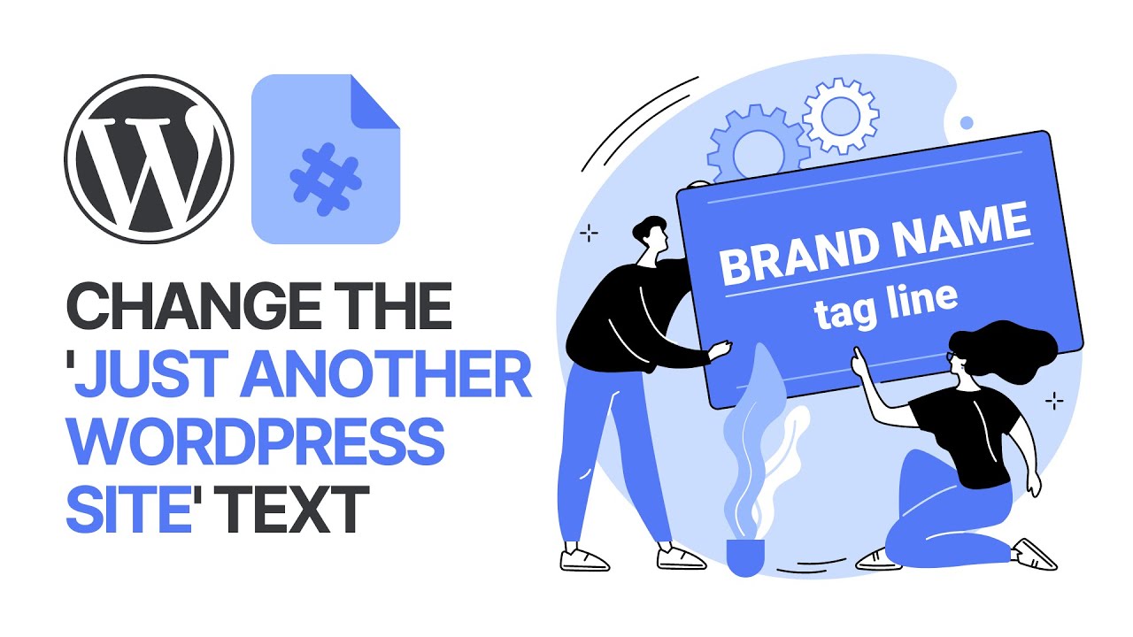 'Video thumbnail for How To Change The 'Just Another WordPress Site' Text Easily Tagline Tutorial'