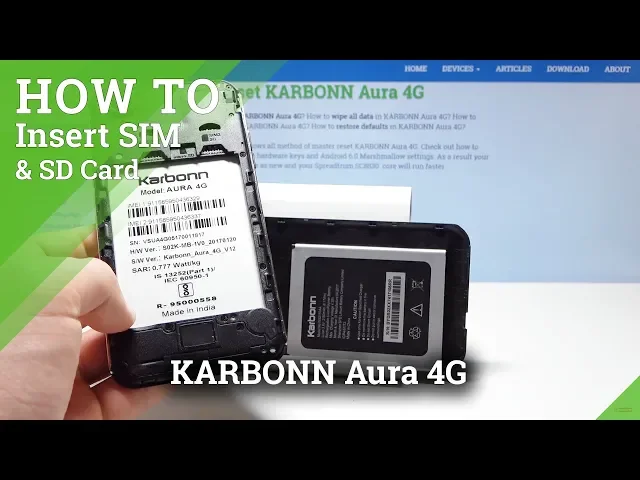 Video thumbnail for How to Install SIM & SD in KARBONN Aura 4G - Insert SIM & SD Card