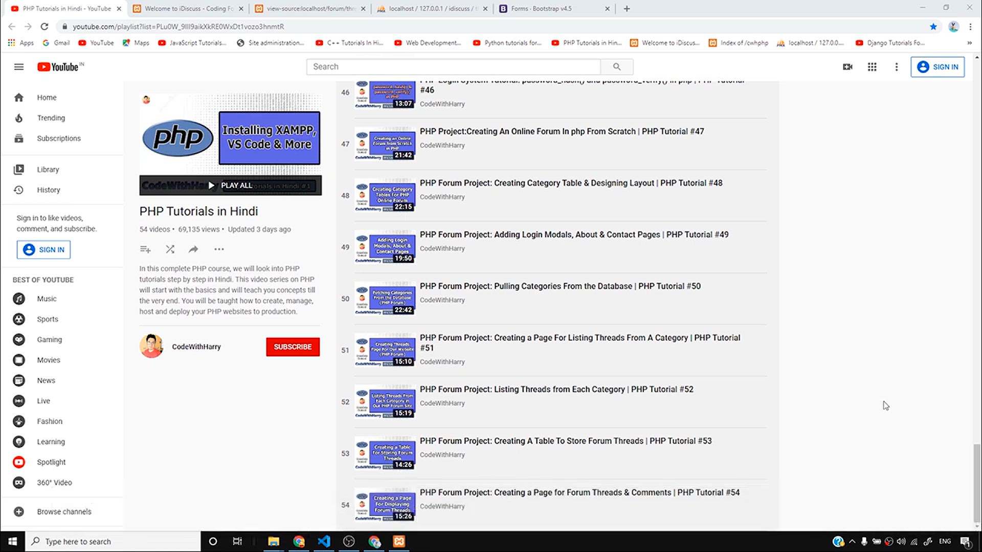 'Video thumbnail for Adding Questions to Our iDiscuss Forum Database _ PHP Tutorial #56'