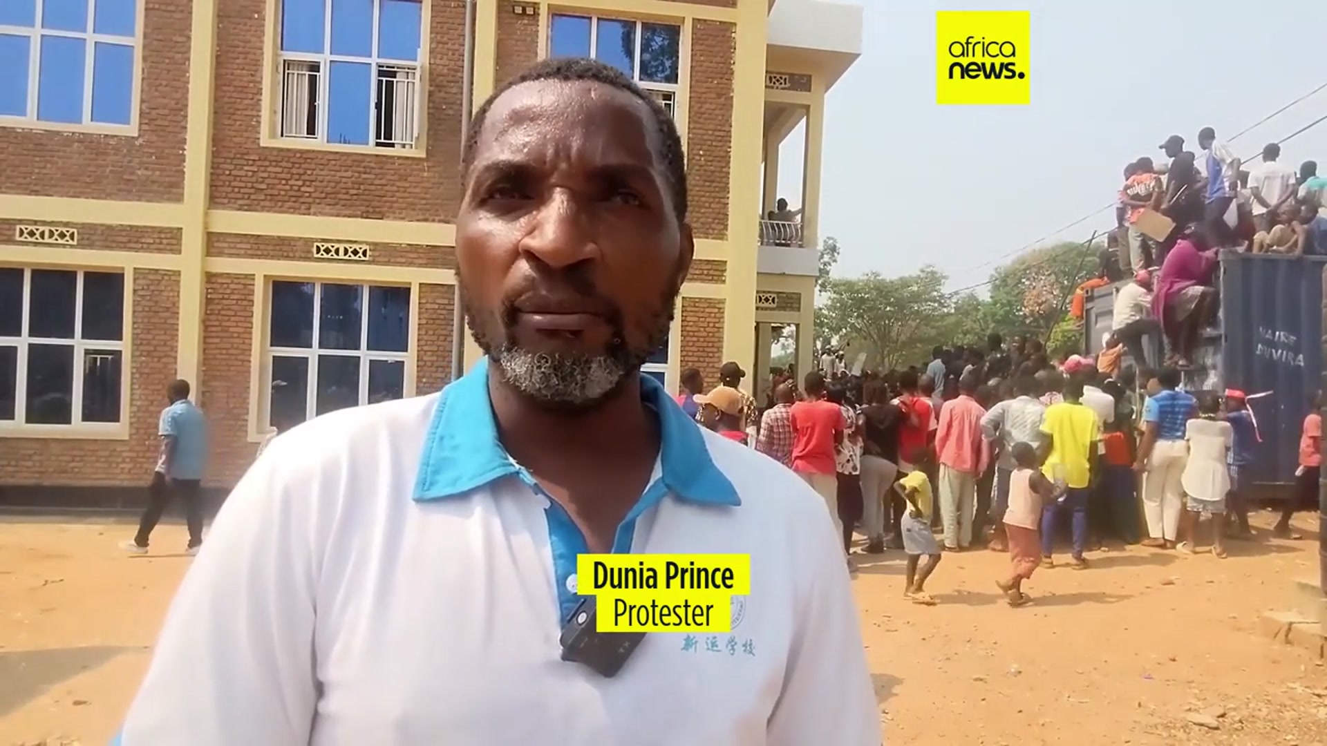 'Video thumbnail for DRC: Hundreds of protesters gather in Uvira to demand General Gasita's removal'