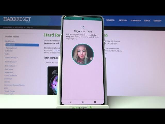 Video thumbnail for How to Add Face Data in Motorola Edge 20 - Set Up Face Unlock