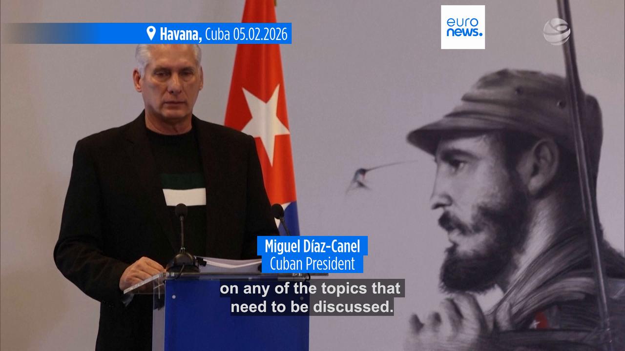 Video thumbnail for US announces $6 million aid to Cuba as President Díaz-Canel accuses it of imposing 'energy blockade'