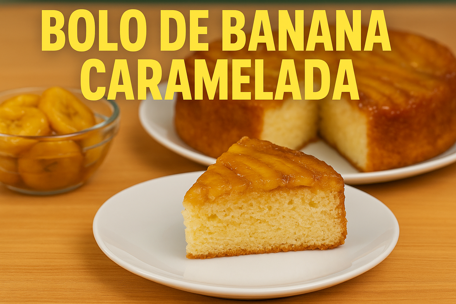 Video thumbnail for 🍌 O SEGREDO DO BOLO DE BANANA CARAMELADA 🍰 Fofinho, úmido e irresistível – Receita fácil e deliciosa!