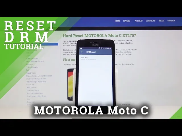 Video thumbnail for Reset DRM Data in MOTOROLA Moto C - Restore DRM License