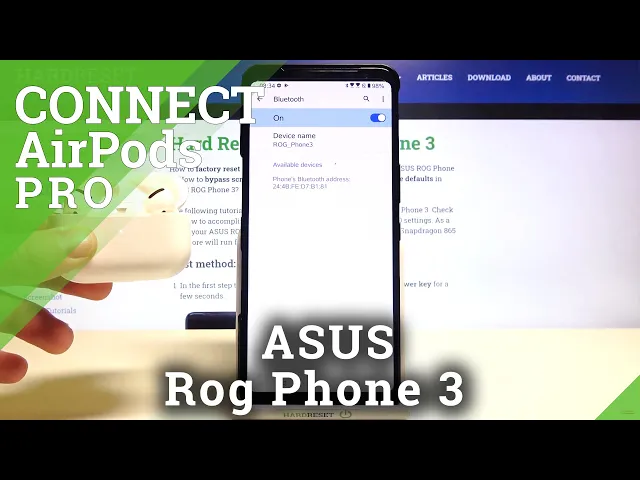 Video thumbnail for How to Connect AirPods Pro to ASUS ROG Phone 3?