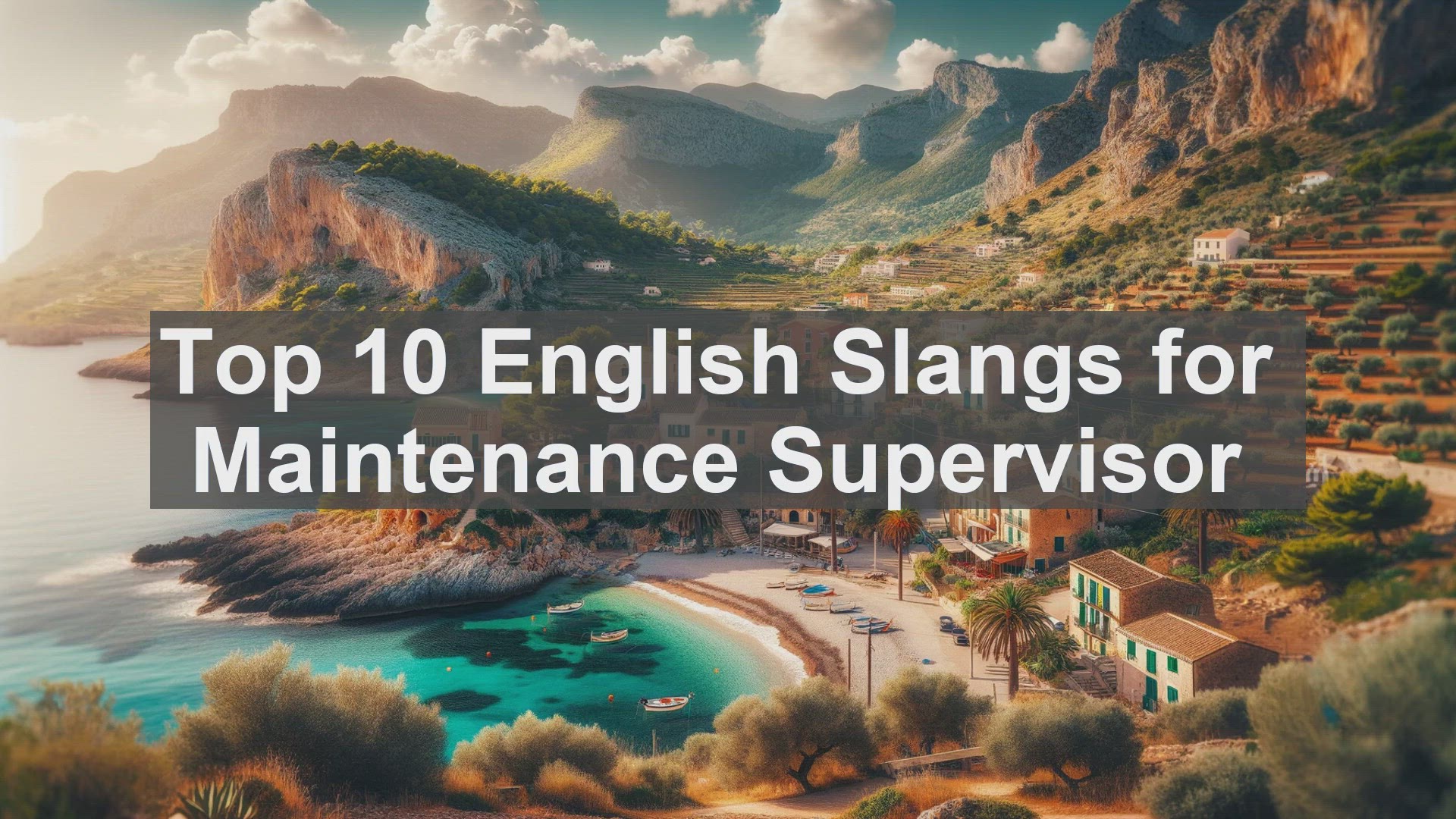 'Video thumbnail for Top 10 English Slangs for Maintenance Supervisor'