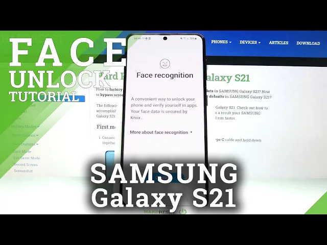 Video thumbnail for How to Set Up Face Unlock on SAMSUNG Galaxy S21 – Use Face Recognition