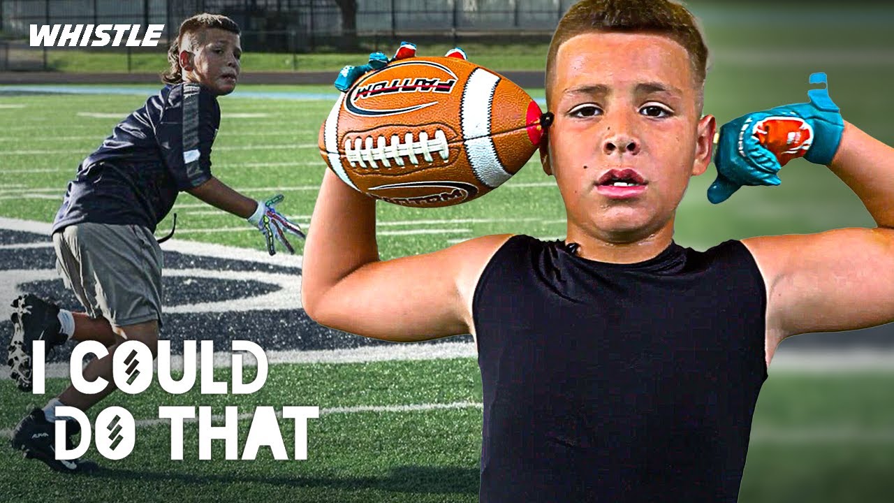 Video thumbnail for 9-Year-Old BEAST Baby Gronk DOMINATES NFL Drills!