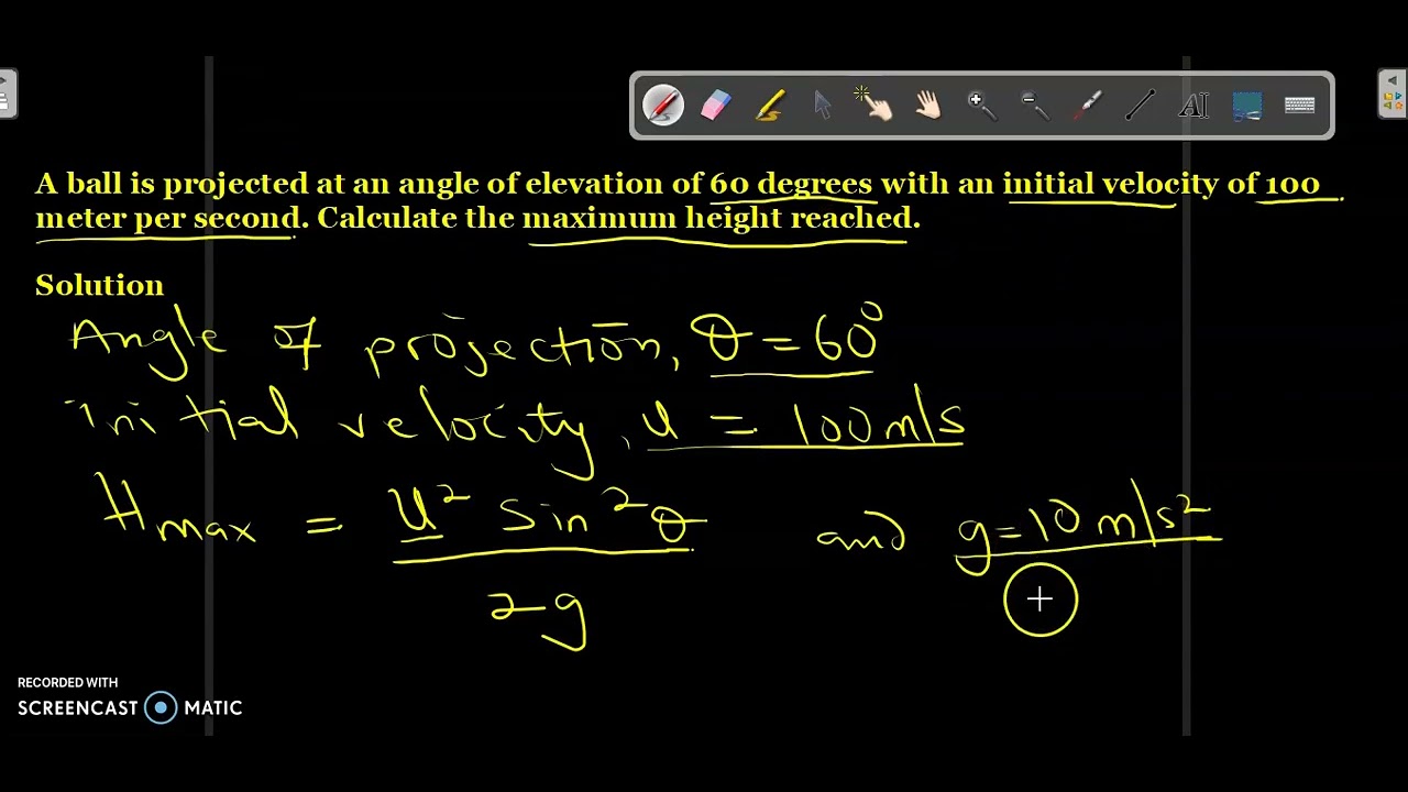 'Video thumbnail for How to Calculate Maximum Height in Physics | Understanding Projectile Motion'