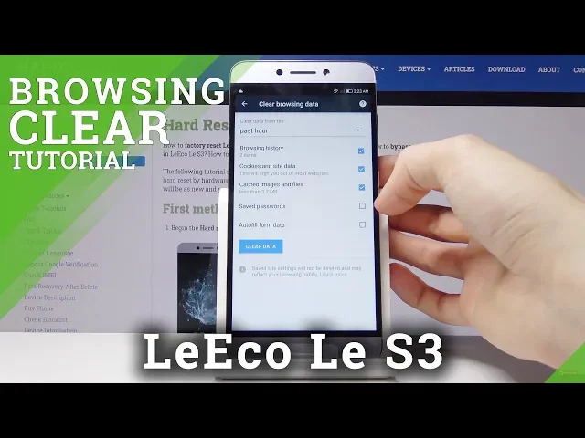Video thumbnail for How to Clear All Browser Settings on LeEco Le S3 –  Cookie Files, History, Cache